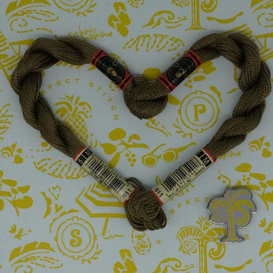 DMC 5 Pearl Cotton | 611 Umber | Thread