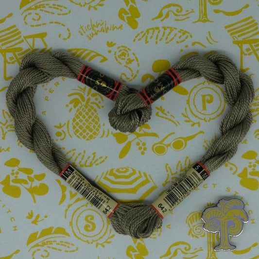 DMC 5 Pearl Cotton | 642 Umbra Grey | Thread