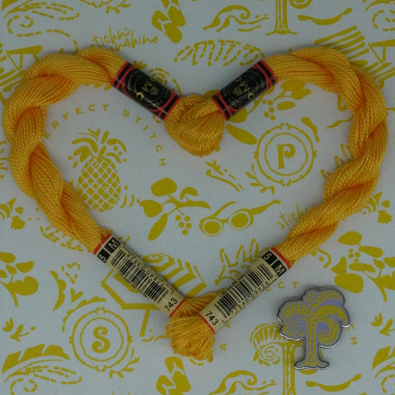 DMC 5 Pearl Cotton | 743 Banana | Thread