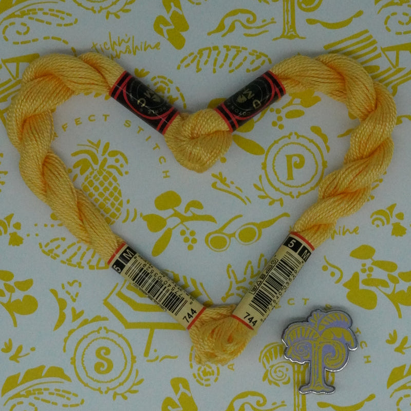 DMC 5 Pearl Cotton | 744 Grapefruit | Thread