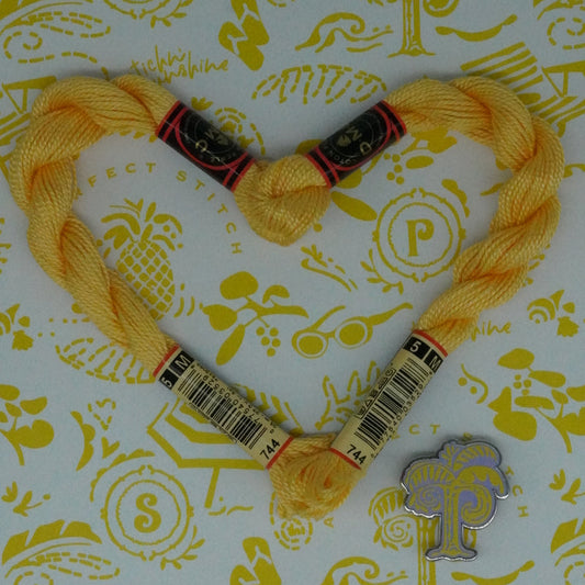 DMC 5 Pearl Cotton | 744 Grapefruit | Thread