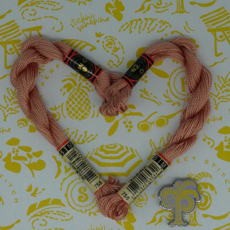 DMC 5 Pearl Cotton | 758 Pink Dawn | Thread