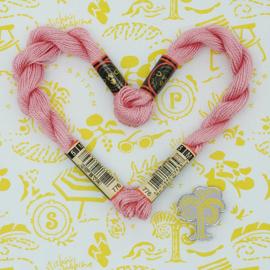 DMC 5 Pearl Cotton | 776 Medium Pink | Thread
