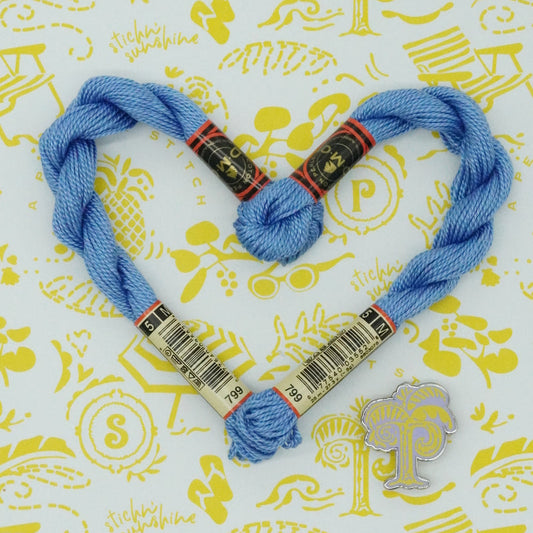 DMC 5 Pearl Cotton | 799 Horizon Blue | Thread