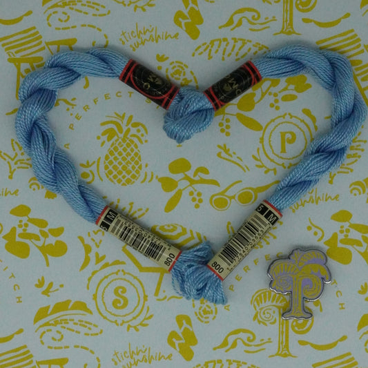 DMC 5 Pearl Cotton | 800 Sky Blue | Thread