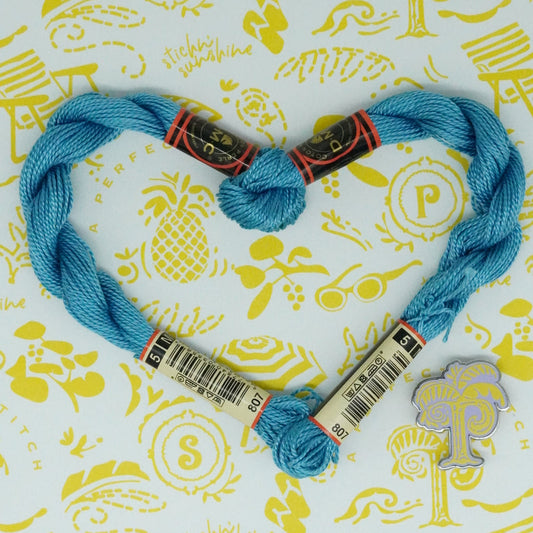 DMC 5 Pearl Cotton | 807 Turquoise Tide | Thread
