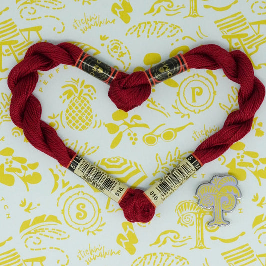 DMC 5 Pearl Cotton | 816 Cherry Red | Thread