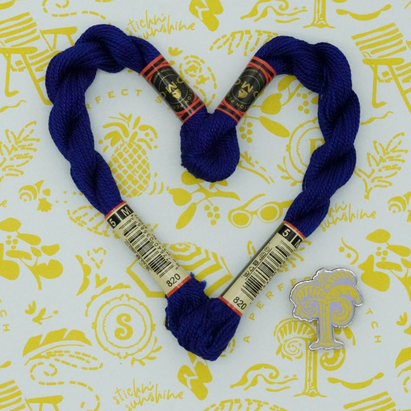 DMC 5 Pearl Cotton | 820 Royal Blue | Thread