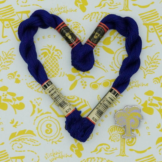 DMC 5 Pearl Cotton | 820 Royal Blue | Thread