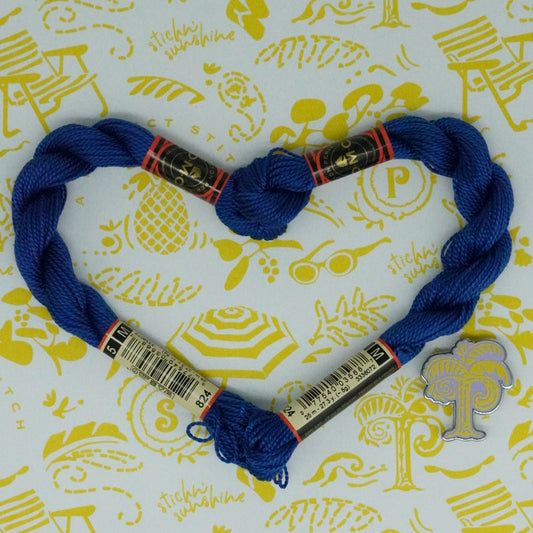 DMC 5 Pearl Cotton | 824 Marine Blue | Thread