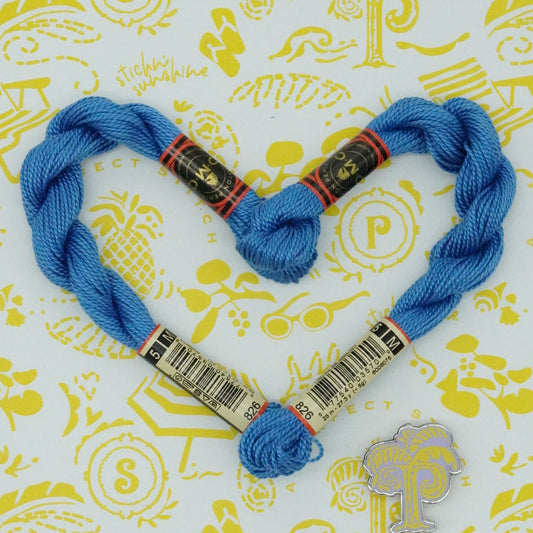 DMC 5 Pearl Cotton | 826 Tuareg Blue | Thread