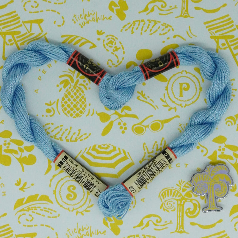 DMC 5 Pearl Cotton | 827 Forget-Me-Knot | Thread