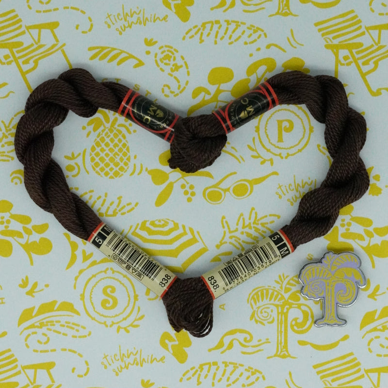 DMC 5 Pearl Cotton | 838 Dark Wood | Thread