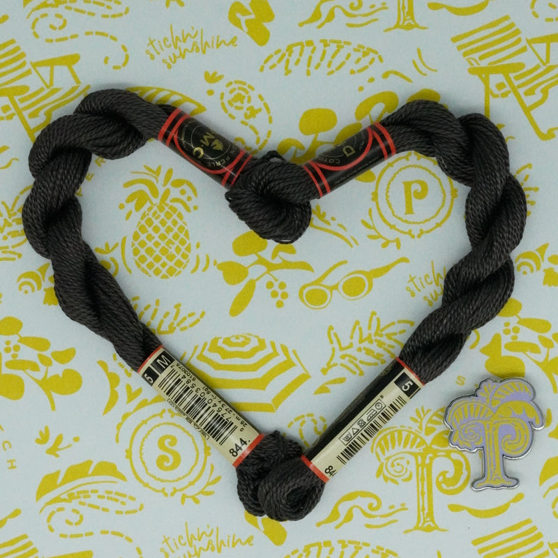 DMC 5 Pearl Cotton | 844 Black Pepper | Thread