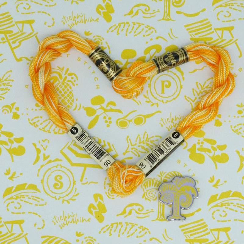 DMC 5 Pearl Cotton | 90 Sunny Yellow Ombre | Thread
