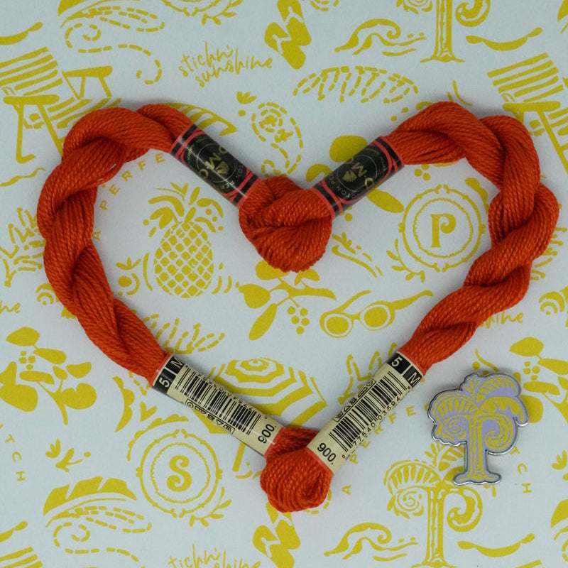 DMC 5 Pearl Cotton | 900 Blood Orange | Thread