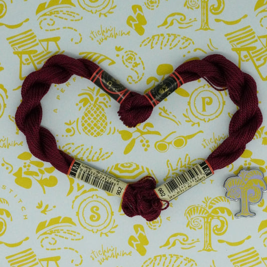 DMC 5 Pearl Cotton | 902 Magenta Red | Thread