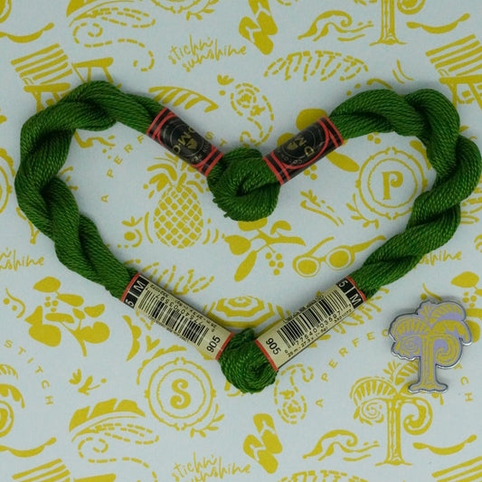 DMC 5 Pearl Cotton | 905 Budgie Green | Thread