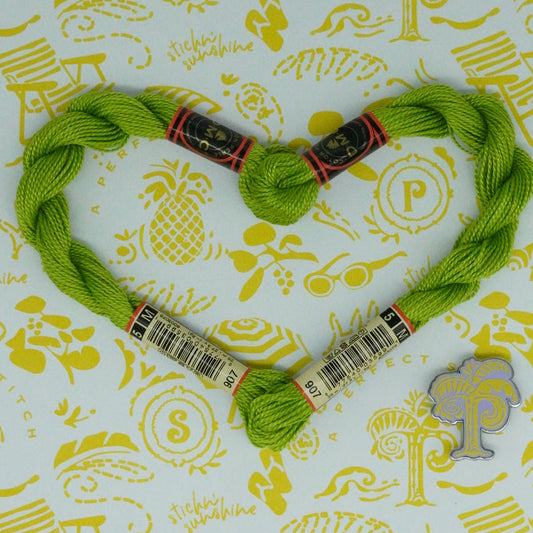 DMC 5 Pearl Cotton | 907 Granny Smith | Thread