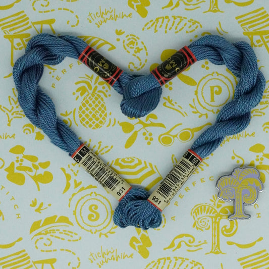 DMC 5 Pearl Cotton | 931 Blue Grey | Thread