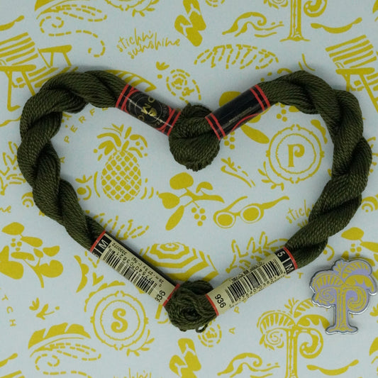 DMC 5 Pearl Cotton | 936 Oak Moss | Thread