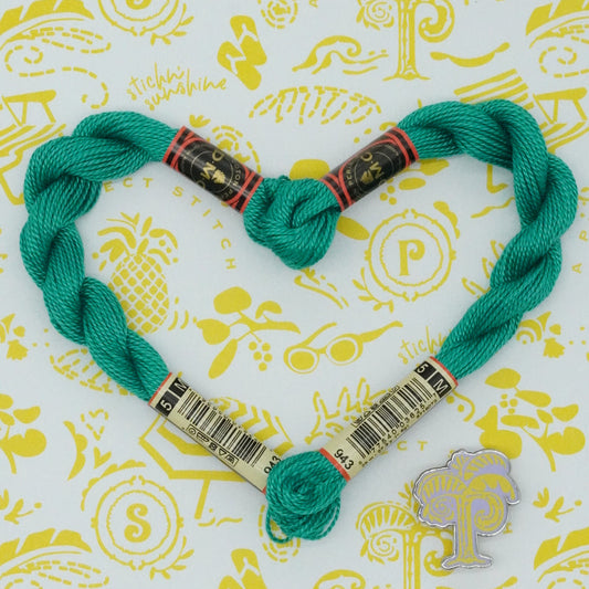 DMC 5 Pearl Cotton | 943 Acid Green | Thread