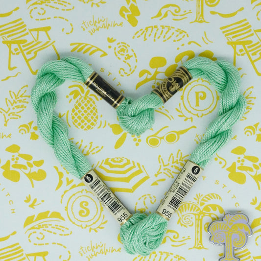 DMC 5 Pearl Cotton | 955 Pale Green | Thread