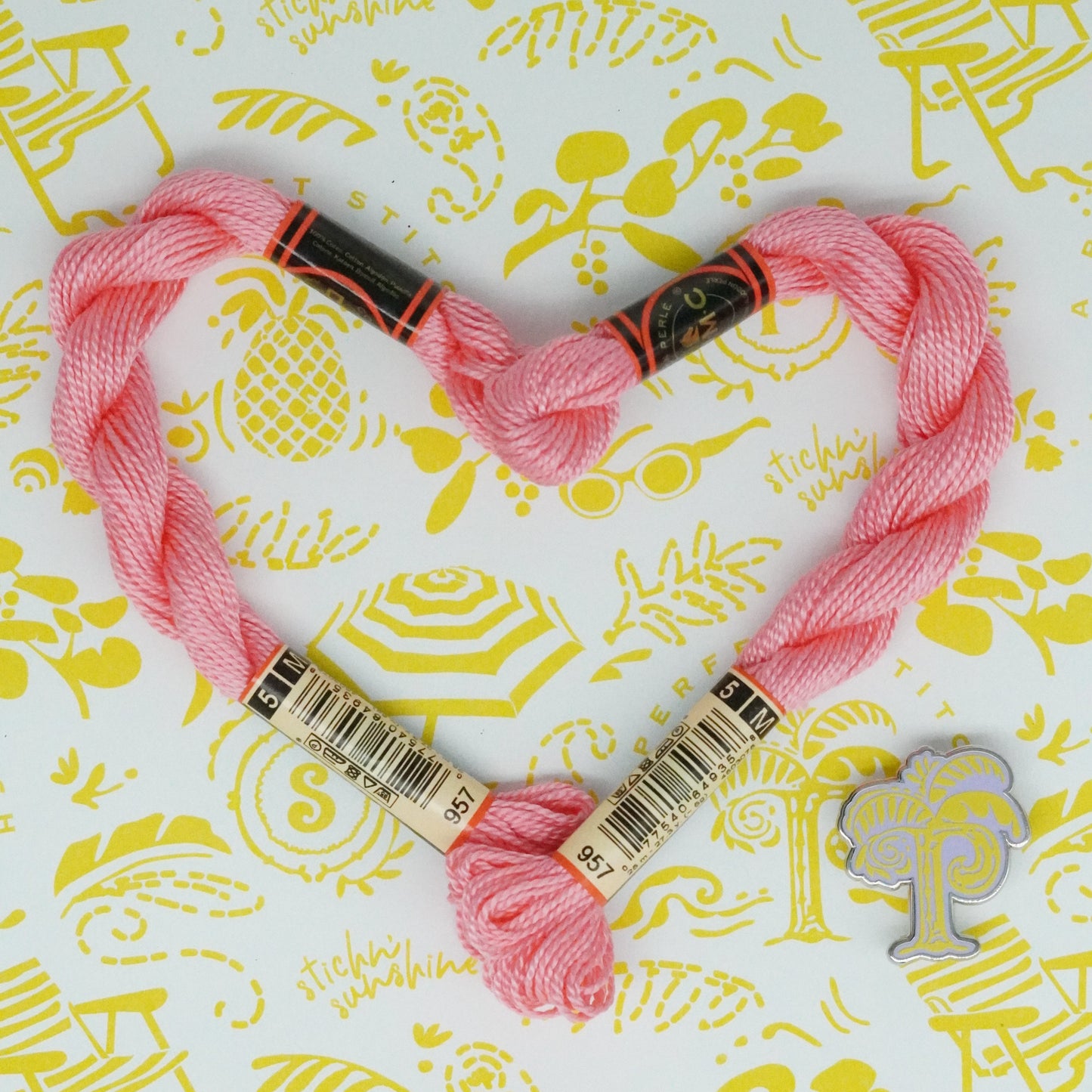 DMC 5 Pearl Cotton | 957 Bubblegum Pink | Thread