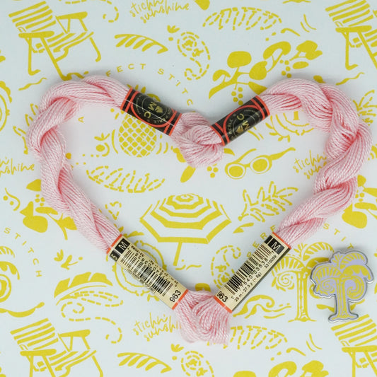 DMC 5 Pearl Cotton | 963 Candy Pink | Thread