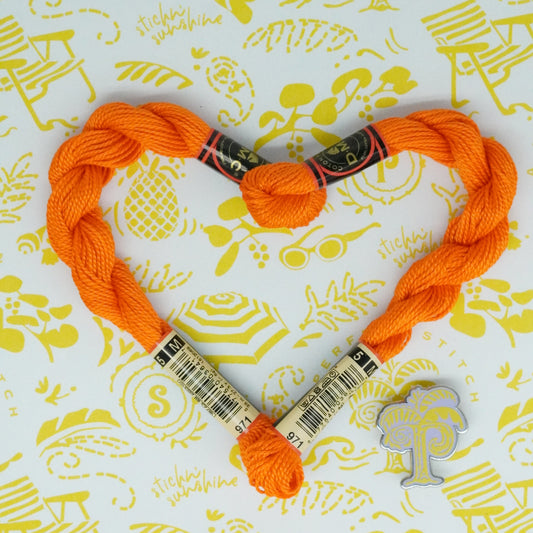 DMC 5 Pearl Cotton | 971 Pumpkin | Thread