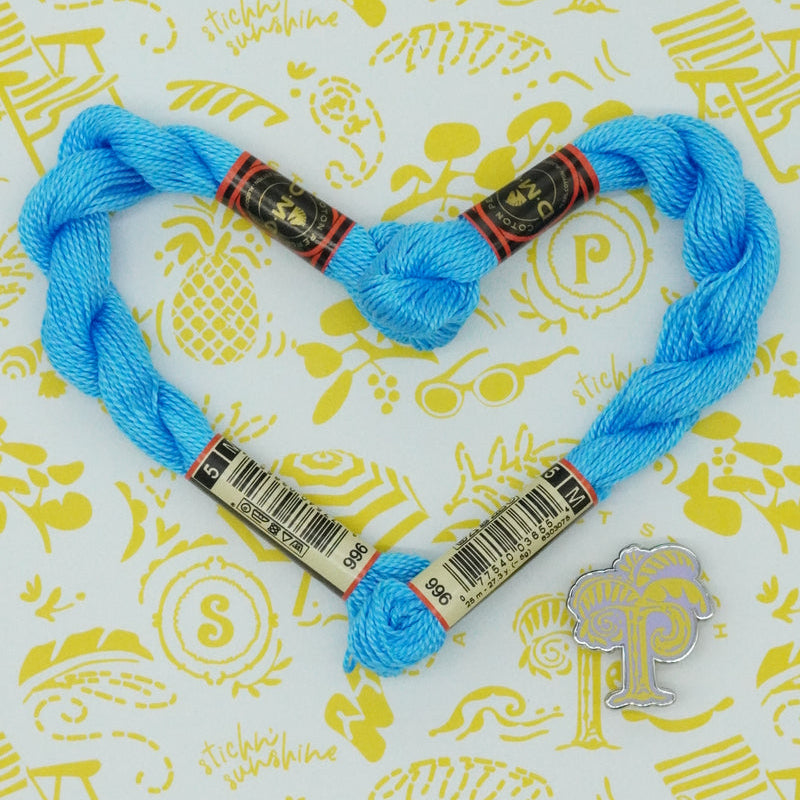 DMC 5 Pearl Cotton | 996 Electric Blue | Thread