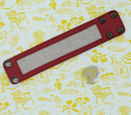 Voila | Snaplette Bracelets | Red Leather No Design | Self- Finishing