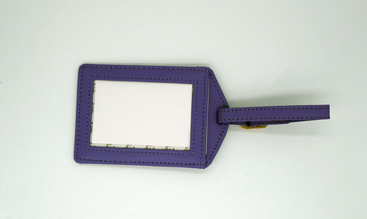 Tilli Tomas | Leather Luggage Tag | Lavender | Self- Finishing