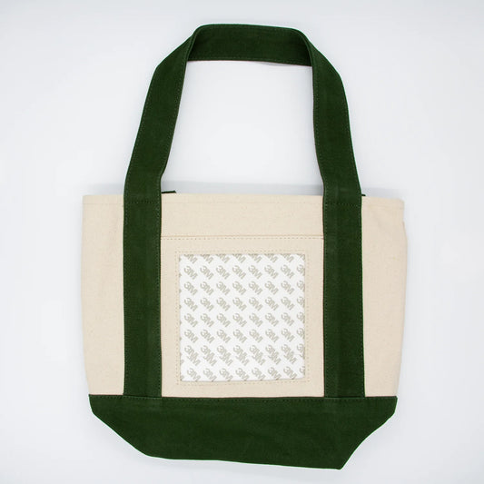 Tilli Tomas | Small Tote Bag | Natural with Forest | Self- Finishing